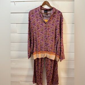 LE CHAT Floral Pajama Set Fuchsia – Size US 12